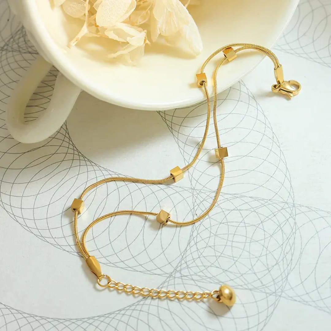 Dual Chain Gold Bracelet✨