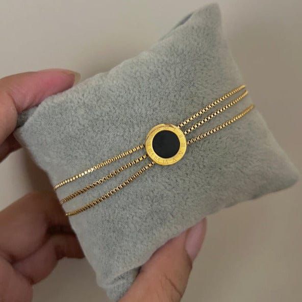 Luxury Roman Circle Bracelet💛🖤