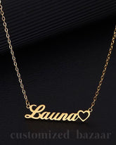 Customized Name Necklace- Heart