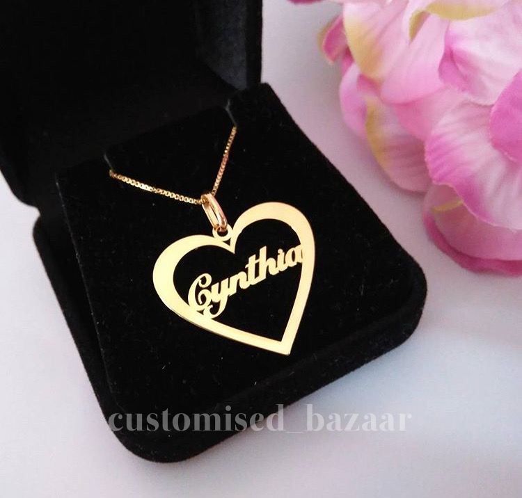 Customized Name Necklace- Heart Shape