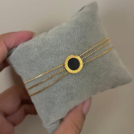Luxury Roman Circle Bracelet💛🖤